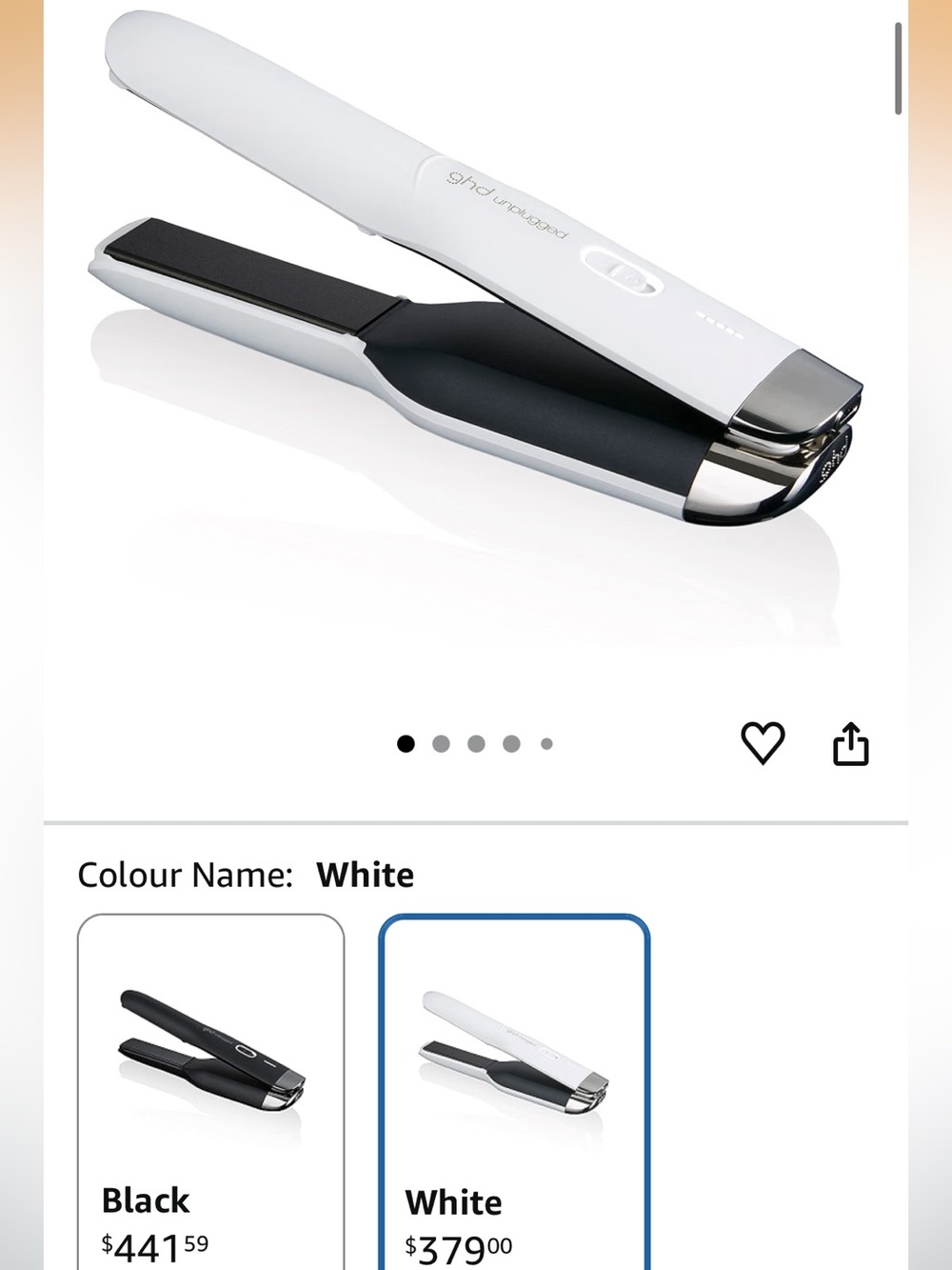 GHD Unplugged styler cordless flat iron